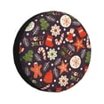 thumbnail image 1 of Salouo Winter Holiday Christmas Print Spare Tire Cover 14-17 inch Spare Tire Protector Universal Tough Tire Wheel Cover for Trailer SUV and Truck-15 inch, 1 of 6