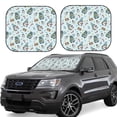 thumbnail image 1 of Salouo Winter Wonderland Light Blue Pattern Car Windshield Sun Shade Foldable | Front Windshield Shade for Sun, Heat and UV Rays | Interior Sun Protection-Medium, 1 of 6