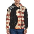 thumbnail image 1 of Salouo Wood Grain Bald Eagle Pattern Men's Fall Hoodie Sweatshirt,Sport Hoodie with Pockets for Men Pullover Casual Hooded Sweatshirt-X-Large, 1 of 7