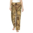 thumbnail image 1 of Salouo World Map1 Print Women's Pajama Pants Casual Loose Sweatpants PJs Flowy Pants Drawstring Palazzo for Women Wide Leg Pants Lounge Pajama -Medium, 1 of 8