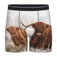 thumbnail image 1 of Salouo Yak Pattern Men's Boxer Briefs, Soft & Breathable Underwear Elastic Waistband Briefs for Men,1-Pack, 1 of 7