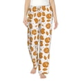 thumbnail image 1 of Salouo Yellow Biscuit Print Women's Pajama Pants Casual Loose Sweatpants PJs Flowy Pants Drawstring Palazzo for Women Wide Leg Pants Lounge Pajama -Medium, 1 of 8
