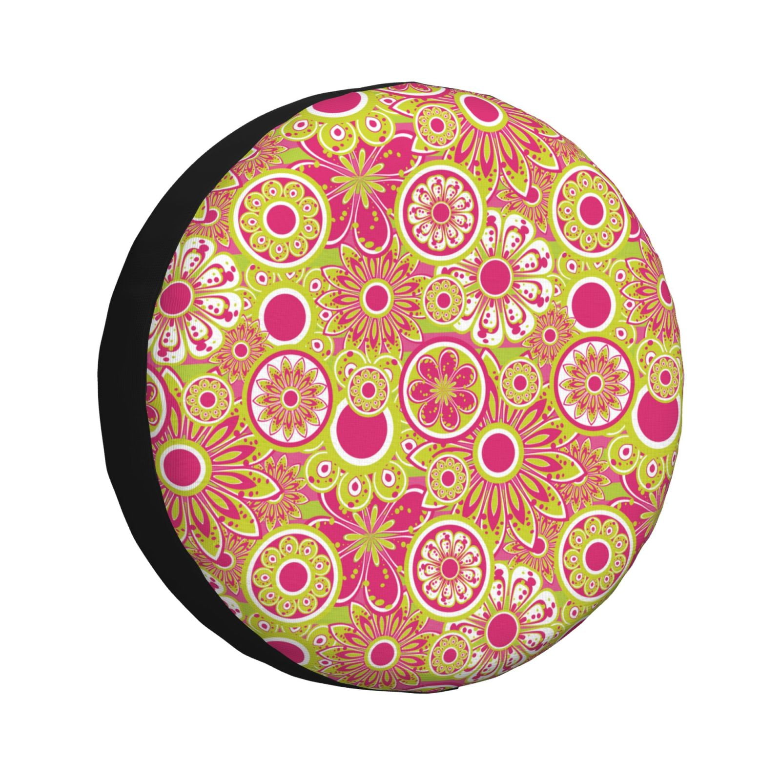 Salouo Yellow Flowers Print Spare Tire Cover 1417 inch Spare Tire