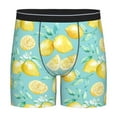 thumbnail image 1 of Salouo Yellow Lemon Pattern Men's Boxer Briefs, Soft & Breathable Underwear Elastic Waistband Briefs for Men,1-Pack, 1 of 7