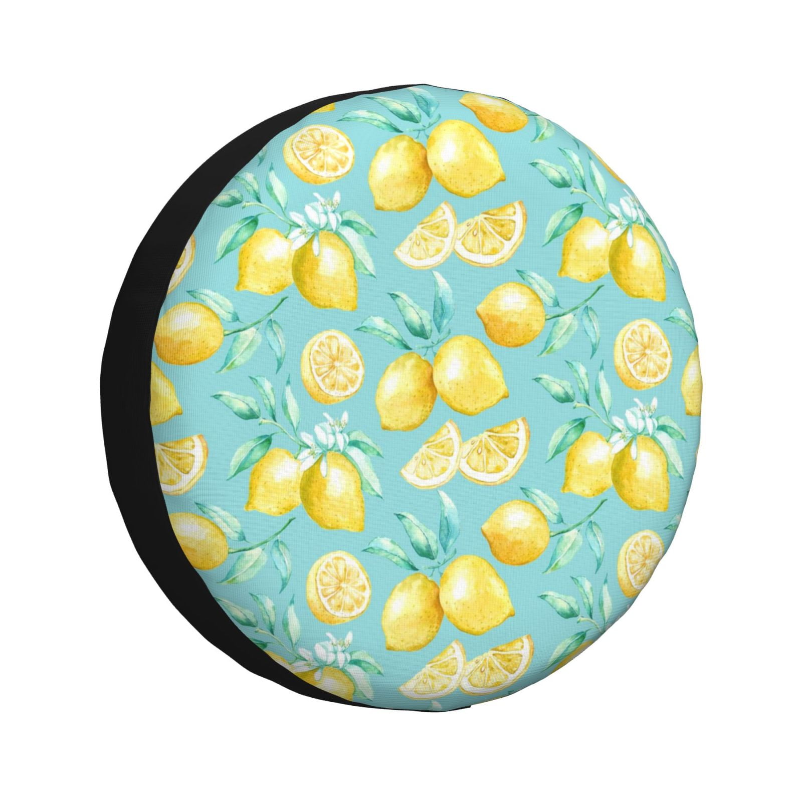 Salouo Yellow Lemon Print Spare Tire Cover 1417 inch Spare Tire