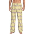 thumbnail image 1 of Salouo Yellow Lemon Slices Print Pajama Pants for Men, Lounge Pants Elastic Waistband Casual Men's sleepwear Loungewear Sleep Pajama Pant -Medium, 1 of 7