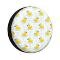 Salouo Yellow Rubber Duck Print Spare Tire Cover 1417 inch Spare Tire