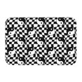 thumbnail image 1 of Salouo Ying Yang Checkered Pattern Outdoor Indoor Sturdy Doormats 16’’×24’’, Anti Fatigue Soft Flannel Thick Door Mat,Non-Slip Rectangle Rug Cushion, 1 of 7
