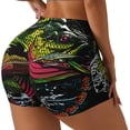 thumbnail image 1 of Salouo bass Print Women's Athletic Shorts,Booty Shorts Biker Shorts High Waisted Elastic Workout Shorts for Yoga Gym Running Sports-Medium, 1 of 8