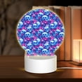 thumbnail image 1 of Salouo blue Skull purple flower for Round Acrylic Night Light - Acrylic Sheets with LED Light Lamp Base - Decorative Night Lamp for Restaurant Bar Cafe Shop Room Decoration, 1 of 9