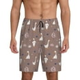 thumbnail image 1 of Salouo cartoon geese Pattern Men's Sleep Pajama Shorts,Pajama Bottoms Elastic Waistband Sleep Pajama Short PJ Shorts for Men-XX-Large, 1 of 6