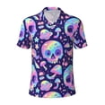 thumbnail image 1 of Salouo crystal Skull mushroom for Men's Short Sleeve Polo Shirts,Polo Shirts for Men Performance Short Sleeve Golf Shirt Athletic Casual Collared T-Shirt-Large, 1 of 1