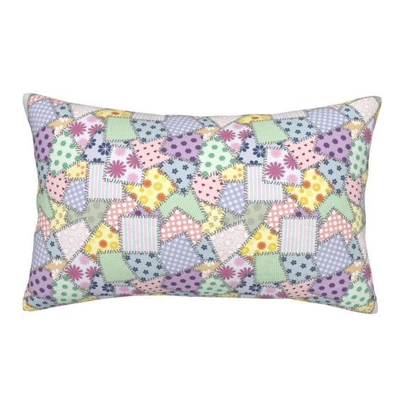 Salouo different patchwork Print Print Pillow Case Cover,Wrinkle-Free Bed Pillow Cover Pack of 1 Home Decor Fade-Resistant and Stain-Resistant ,Pillows Not Included-20"x30"