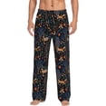 thumbnail image 1 of Salouo fall fox deer bird Print Pajama Pants for Men, Lounge Pants Elastic Waistband Casual Men's sleepwear Loungewear Sleep Pajama Pant -XX-Large, 1 of 7