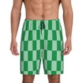 thumbnail image 1 of Salouo green party Pattern Men's Sleep Pajama Shorts,Pajama Bottoms Elastic Waistband Sleep Pajama Short PJ Shorts for Men-XX-Large, 1 of 6