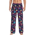 thumbnail image 1 of Salouo mushroom Skull star Print Pajama Pants for Men, Lounge Pants Elastic Waistband Casual Men's sleepwear Loungewear Sleep Pajama Pant -Large, 1 of 7