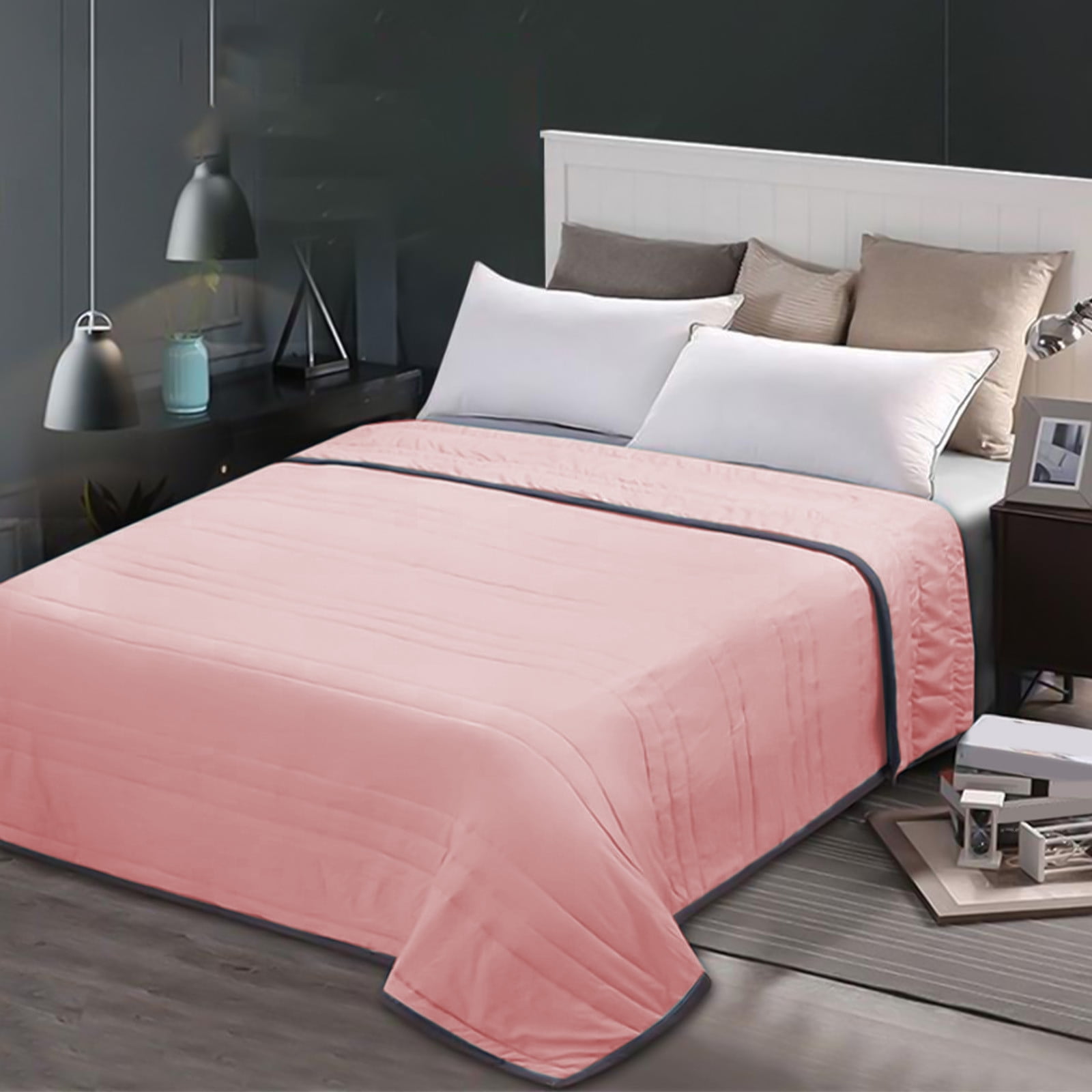 AYktou Cotton Quilts Queen Size Soft Quilt Blanket 39.37x55.11in Machine Washable Lightweight Cotton Quilt - Ideal For AirConditioned Rooms All-Season Cool Comfort Easy Care