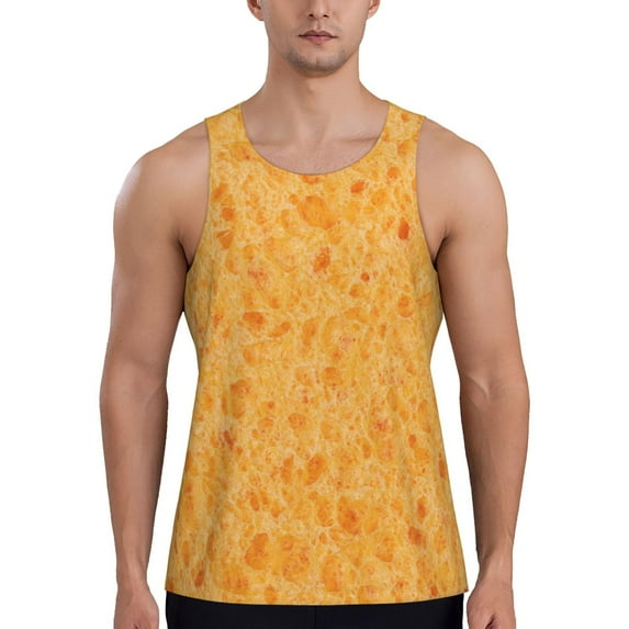Salouo nachos cracker for Men's Tank Tops,Sleeveless Muscle Shirts for Men Quick Dry Workout Tank Top Gym Muscle Tee Fitness Bodybuilding Sleeveless T Shirt-3X-Large