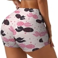 thumbnail image 1 of Salouo pink fish hearts Print Women's Athletic Shorts,Booty Shorts Biker Shorts High Waisted Elastic Workout Shorts for Yoga Gym Running Sports-X-Large, 1 of 8