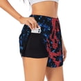 thumbnail image 1 of Salouo pirate skull Print Women's 2 in 1 Running Shorts Double-Layer Shorts Athletic Workout Gym Yoga Shorts Running Shorts for Women-X-Large, 1 of 7