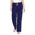 thumbnail image 1 of Salouo purple flower Snowflake Print Women's Pajama Pants Casual Loose Sweatpants PJs Flowy Pants Drawstring Palazzo for Women Wide Leg Pants Lounge Pajama -Large, 1 of 8