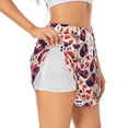 thumbnail image 1 of Salouo rock Skull record heart Print Women's 2 in 1 Running Shorts Double-Layer Shorts Athletic Workout Gym Yoga Shorts Running Shorts for Women-X-Large, 1 of 7