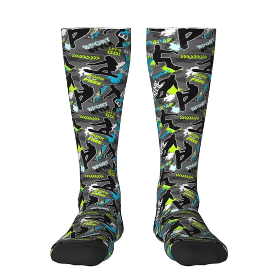 Salouo sport sonw board Print Women's Men's Ankle Socks 1-pack Casual Athletic Socks for Unisex Adult Moisture-Wicking Socks for Daily Wear/Running/Sport