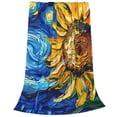 thumbnail image 1 of Salouo vintage Starry Sunflower Print Bed Blankets,Flannel Blanket Comfortable Air Conditioning Blanket Lightweight Blanket for Sofa Bed Travel & Couch -60"x50", 1 of 1