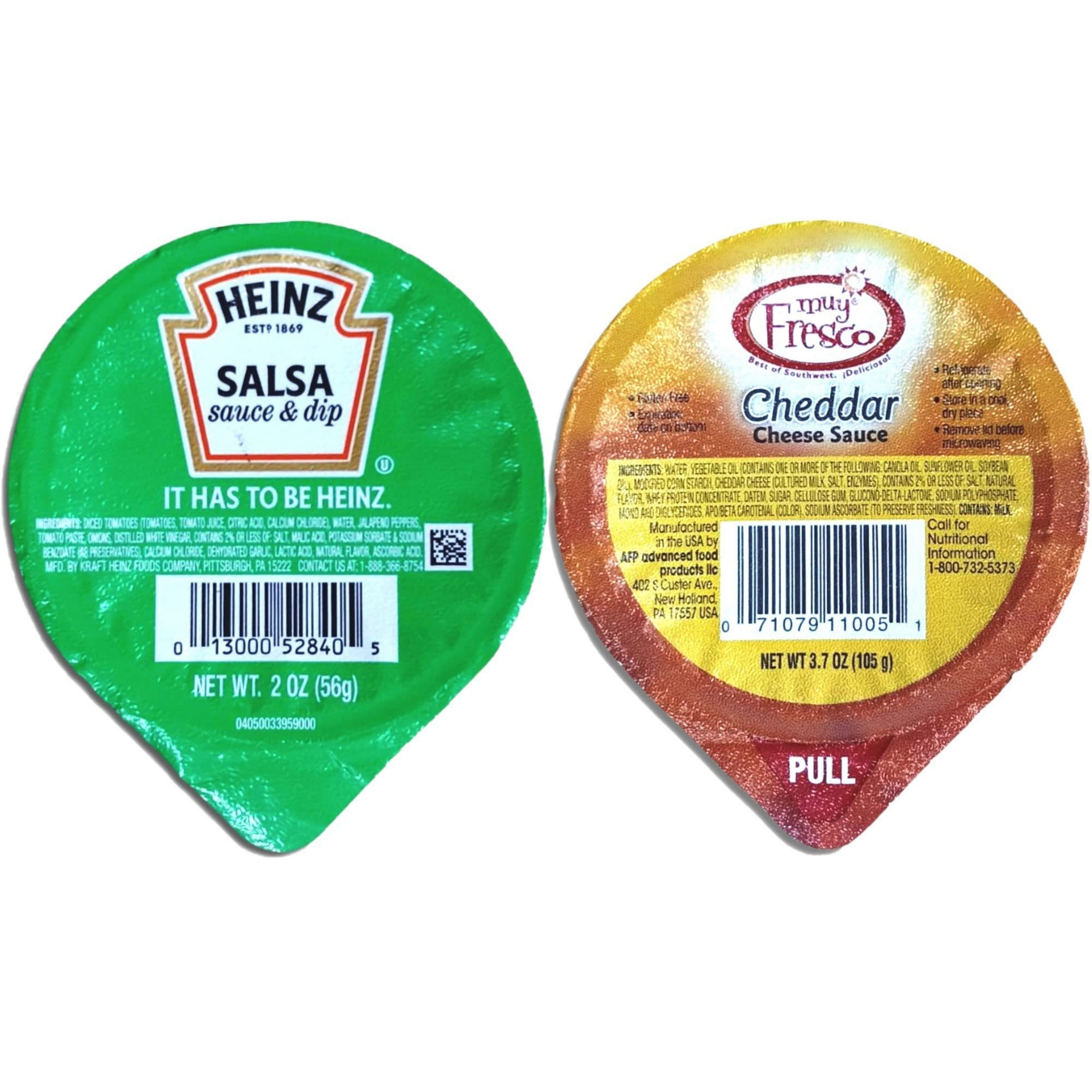 Salsa & Cheese Combo Dip Cup Value Pack   | Cheddar Cheese & Salsa | 30 Count (15 Each)