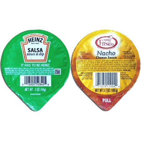 Salsa & Cheese Individual Cups Combo Value Pack | Nacho Cheese & Salsa | 30 Count (15 Each)