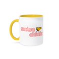 thumbnail image 1 of Salsa Chick, 11oz Two-Tone Yellow Mug, 1 of 7