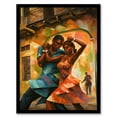 thumbnail image 1 of Salsa Cuban Street Dance Colourful Dancing Painting Rhythm Body Energy Theatre Arts Artwork Art Print Framed Poster Wall Decor 12x16 inch, 1 of 5