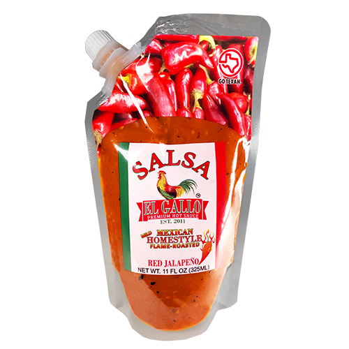 Salsa El Gallo Red Jalapeo Homestyle Salsa, 11 fl oz, Mild, Roasted Jalapeo, Shelf-stable