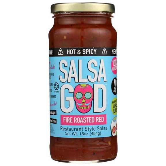 Salsa God Salsa Medium Fire Roasted Red, 16 Oz