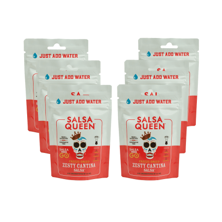 Salsa Queen Gourmet Freeze-Dried Zesty Cantina Salsa | Fresh Ingredients | 3+ year life | No Refrigeration Needed | Vegan, Keto, and Gluten Free | Camping, Travel, Outdoors, Space Travel