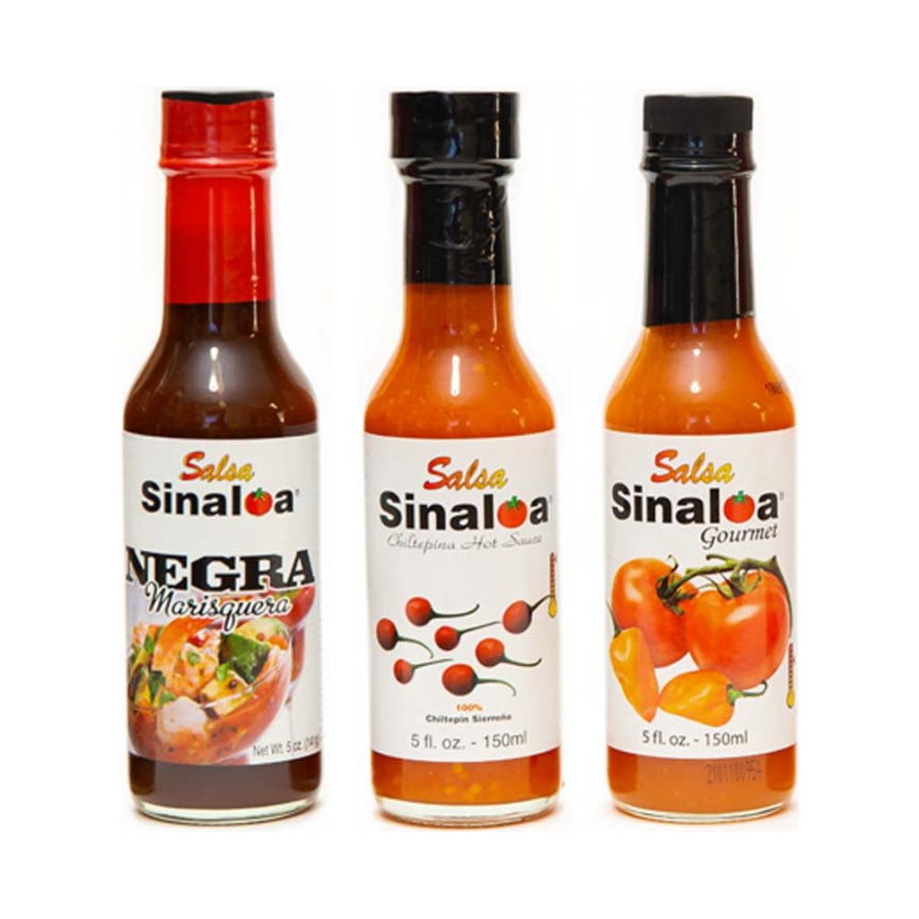 Salsa Sinaloa Negra Marisquera, Chiltepina, Gourmet // 3 bottles