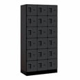thumbnail image 1 of 12" Wide Six Tier Box Style Designer Wood Locker - 3 Wide - 6 Feet High - 21 Inches Deep - Black, 1 of 4