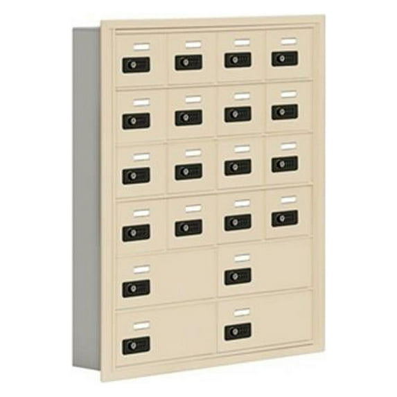 Salsbury 19065-20SRC D 16 A 4 B Doors R-Mount Resettable Locks Cell Phone Locker In Sandstone