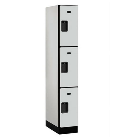 Salsbury 33161GRY Designer Wood Locker Triple Tier - 1 Wide - 6 Feet High - 21 Inches Deep - Gray