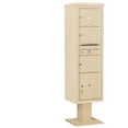 thumbnail image 1 of Salsbury 3416S-03SAN Salsbury 4C Pedestal Mailbox Includes 13 Inch High Pedestal And Master Commercial Locks - Maximum Height Unit - 72 Inches - Single Column - 3 Mb3 Doors - 1 Pl - Sandstone, 1 of 1