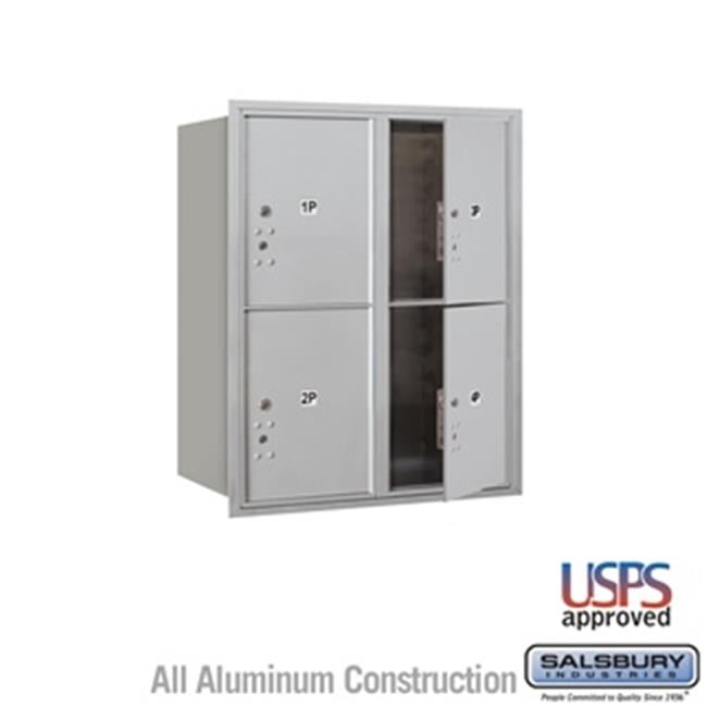 3700 Horizontal Series 4-Compartment with 1-Parcel Locker Recessed Mount Mailbox 3700 Horizontal Series 4-Compartment with 1-Parcel Locker Recessed Mount Mailbox
