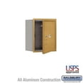 thumbnail image 1 of Salsbury 3705S-1PGFU 20 in. Recessed Mounted 4C Horizontal Mailbox with 5 Door High Unit - Single Column - Stand-Alone Parcel Locker - 1 PL5 - Front Loading - USPS Access, Gold, 1 of 1