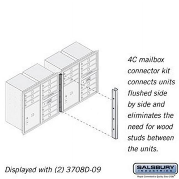 Salsbury 3708CK Recessed Mounted 4C Horizontal Mailbox Connector Kit for 8 Door High Units