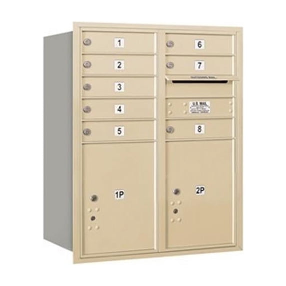 Salsbury 3710D-08SRU 4C Horizontal Mailbox 10 Door High Unit - 37.50 Inches - Double C