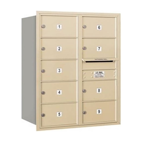 Salsbury 3710D-09SRP 4C Horizontal Mailbox 10 Door High Unit - 37.50 Inches - Double C