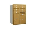thumbnail image 1 of Salsbury 3711D-09GRU 4C Horizontal Mailbox 11 Door High Unit - 41 Inches - Double Column - 7 Mb2 Doors And 2 Mb3 Doors - Gold - Rear Loading - Usps Access, 1 of 1
