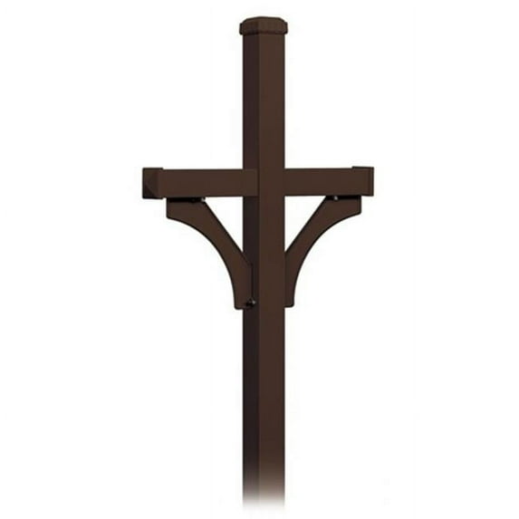 Salsbury 4372D-BRZ Deluxe 2-Sided In-Ground Mounted Mailbox Post For Designer Roadside Mailboxes In Bronze
