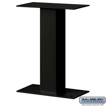Salsbury 4395BLK Standard Pedestal Bolt Mounted For Mail Package Drop In Black