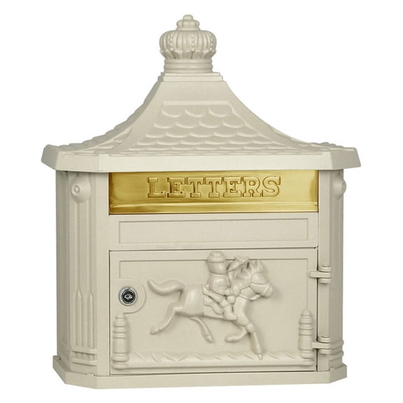Salsbury 4460BGE Victorian Mailbox with Surface Mounted, Beige