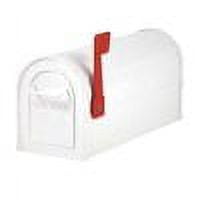 Salsbury 4800 Series Heavy Duty Rural Mailbox, White, Aluminum